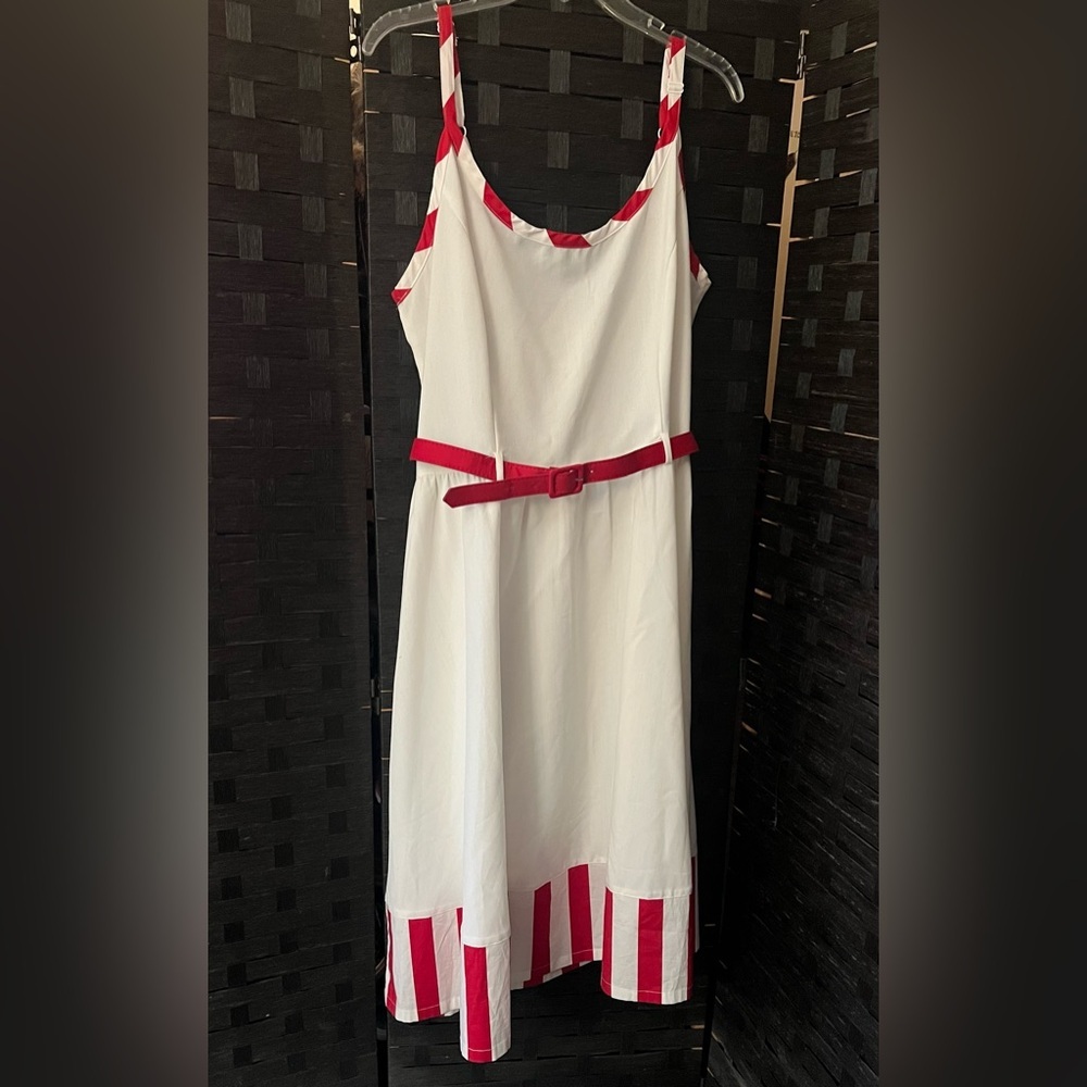 Elvgren by Tatyana Red and White Striped Dress